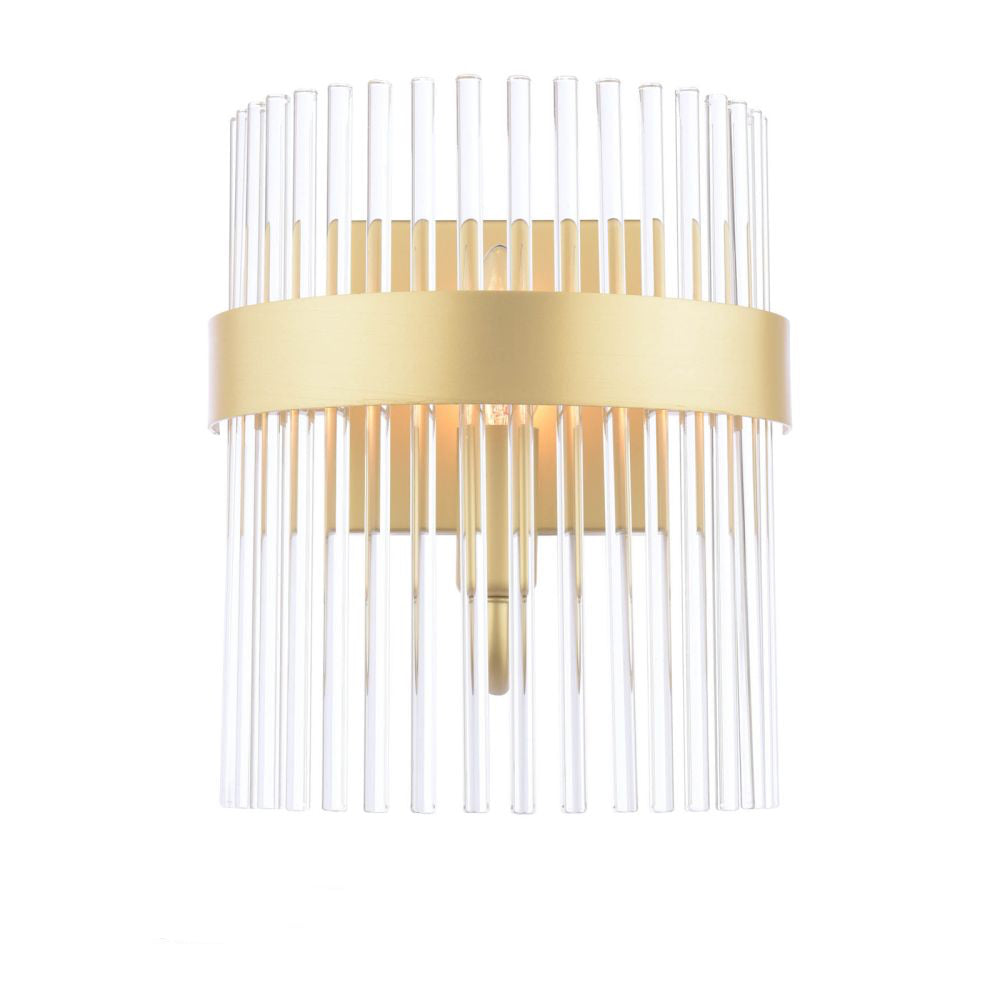 Laura Ashley Alexa Wall Light Matt Antique Brass and Glass