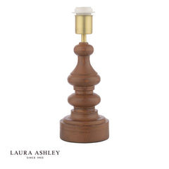Laura Ashley Millbrook Table Lamp Dark Wood and Industrial Brass Base Only