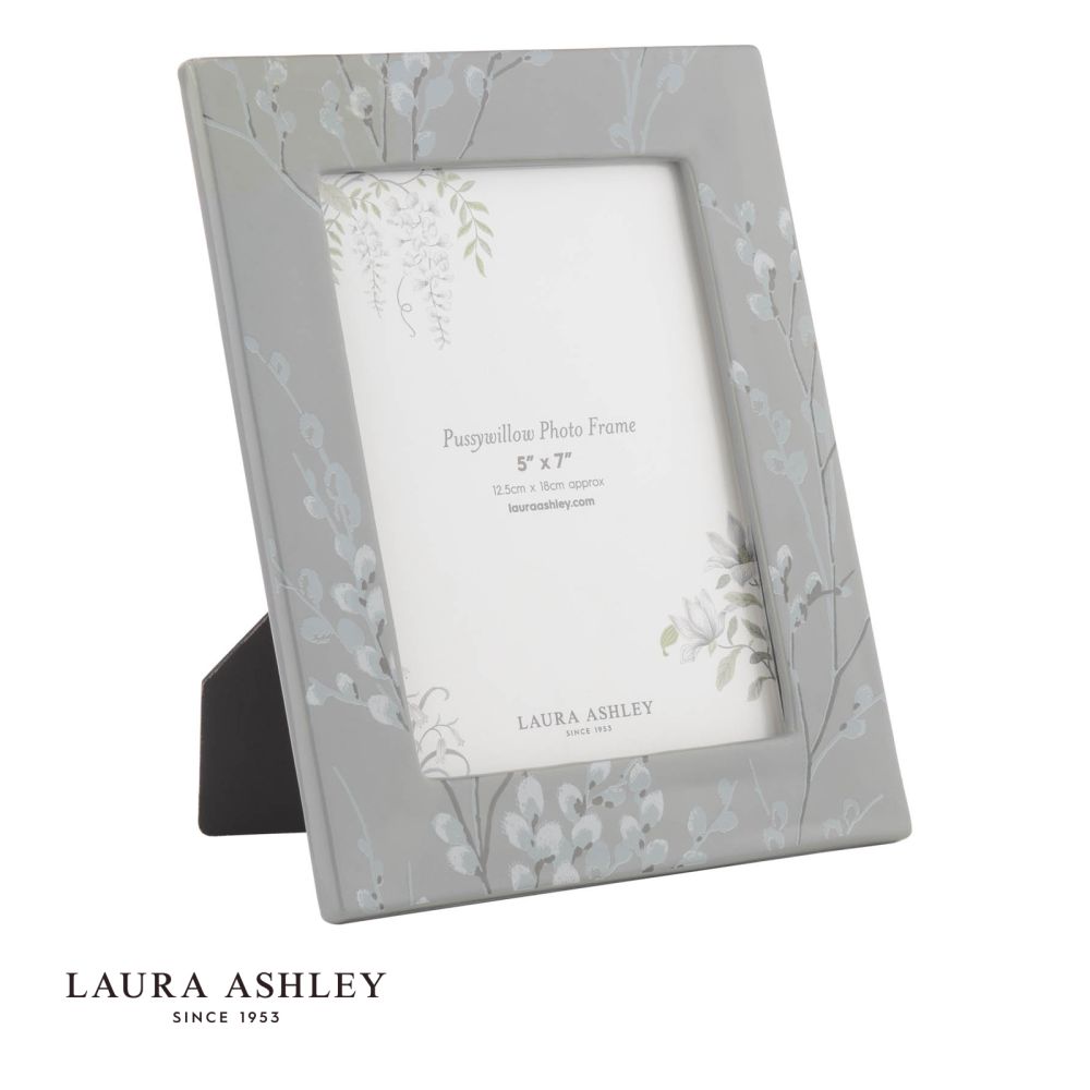 Laura Ashley Pussywillow Photo Frame Grey Ceramic