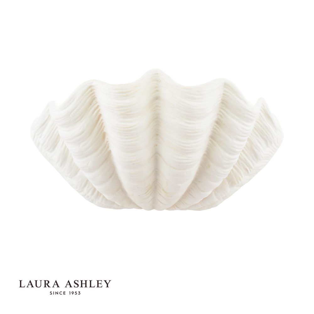 Laura Ashley Shell Wall Washer White Ceramic