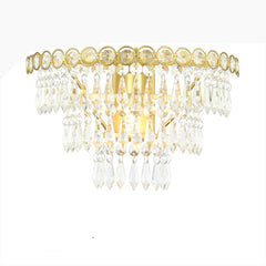 Laura Ashley Enid Wall Light Faceted Glass and Matt Antique Brass