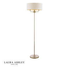 Laura Ashley Sorrento Floor Lamp 3 Light Matt Antique Brass