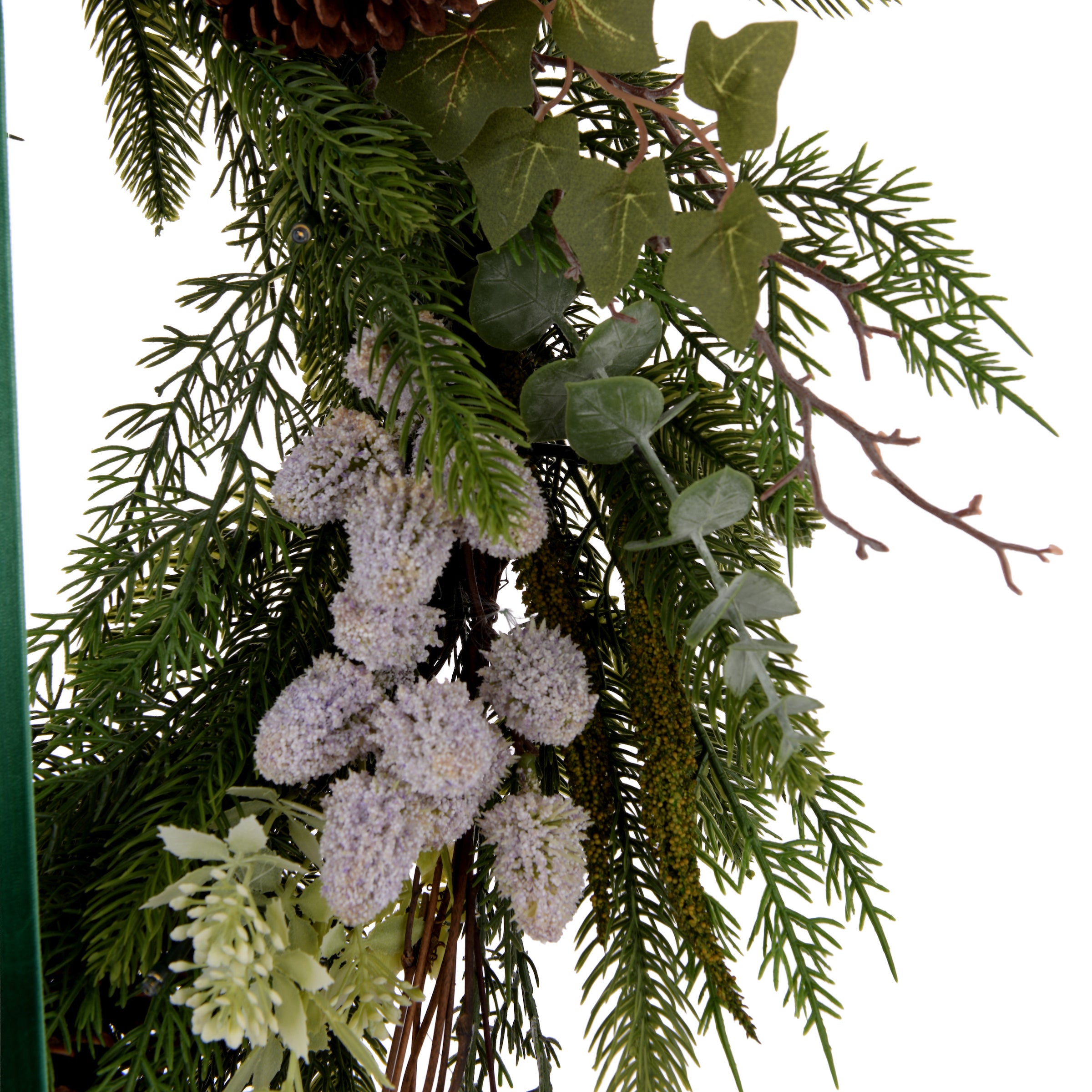 Laura Ashley Green Pre Lit Berry Wreath