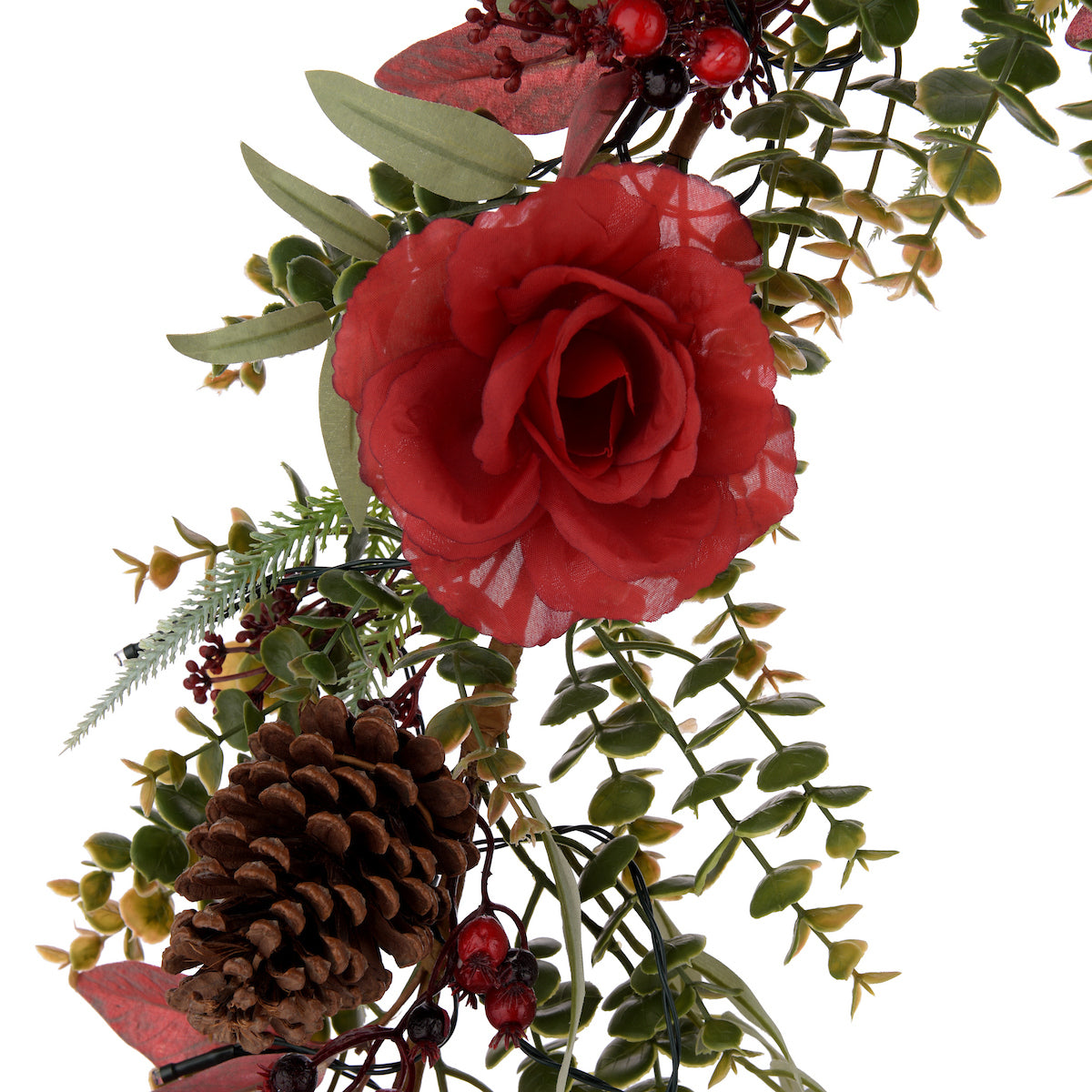 Laura Ashley Pink/Purple Pre Lit Plum Garland
