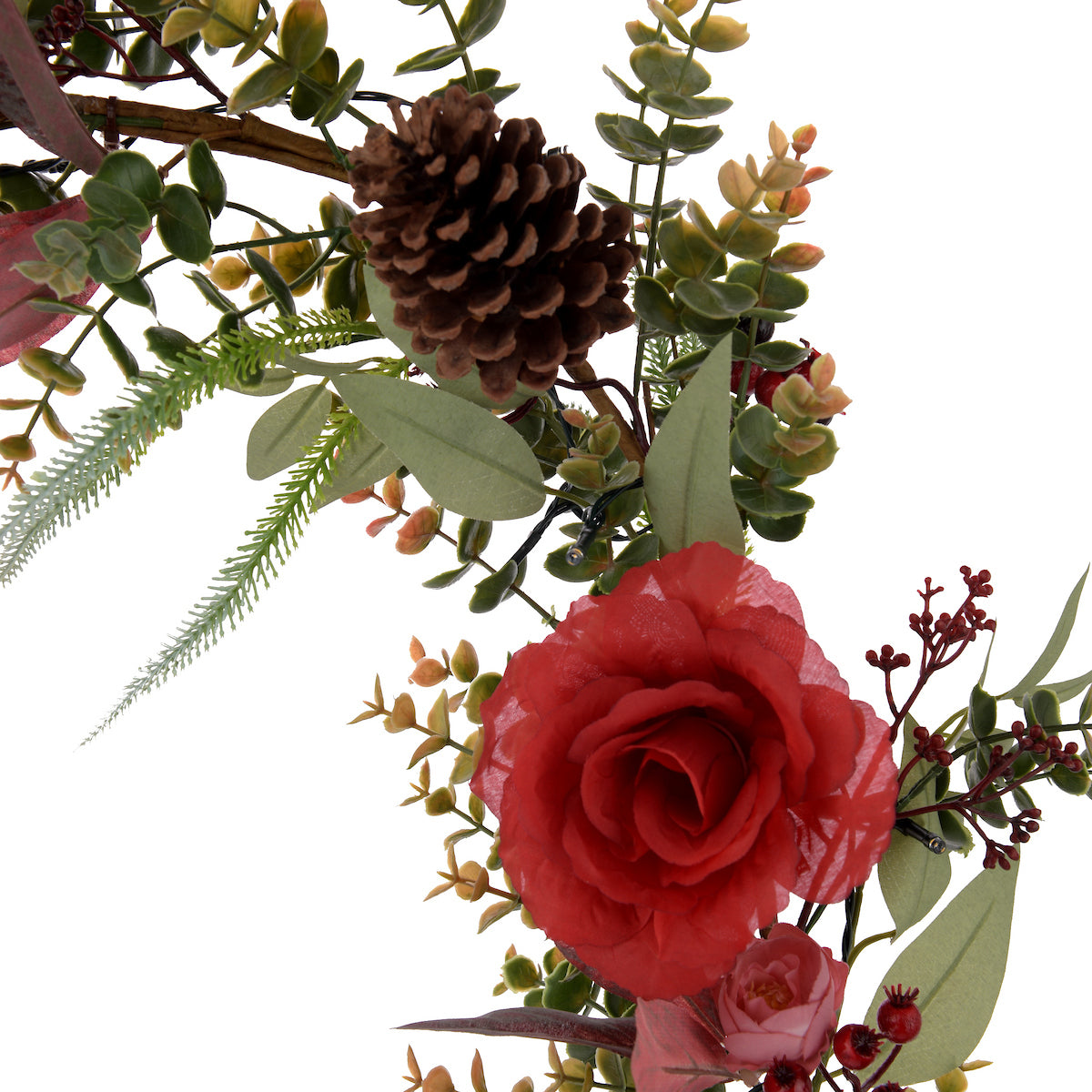Laura Ashley Pink/Purple Pre Lit Plum Garland