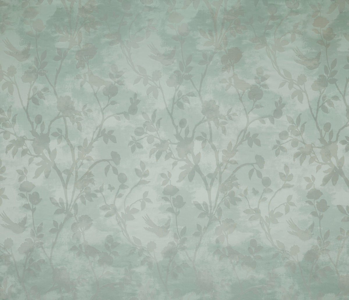 Laura Ashley Fabric Eglantine Silhouette Woven - Smoke Green