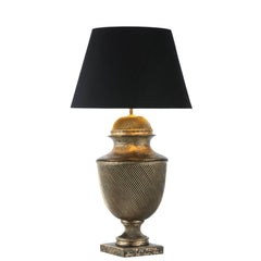 David Hunt Lighting Lattice Table Lamp In Black / Gold, Base Only