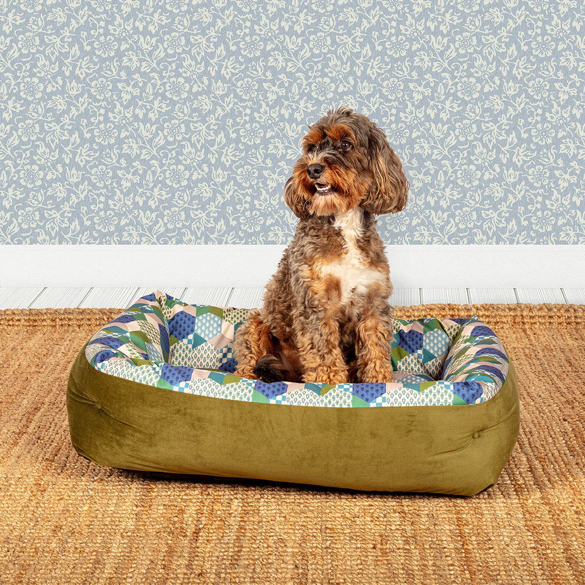 Laura Ashley Thistle Patchwork Lounger Pet Bed