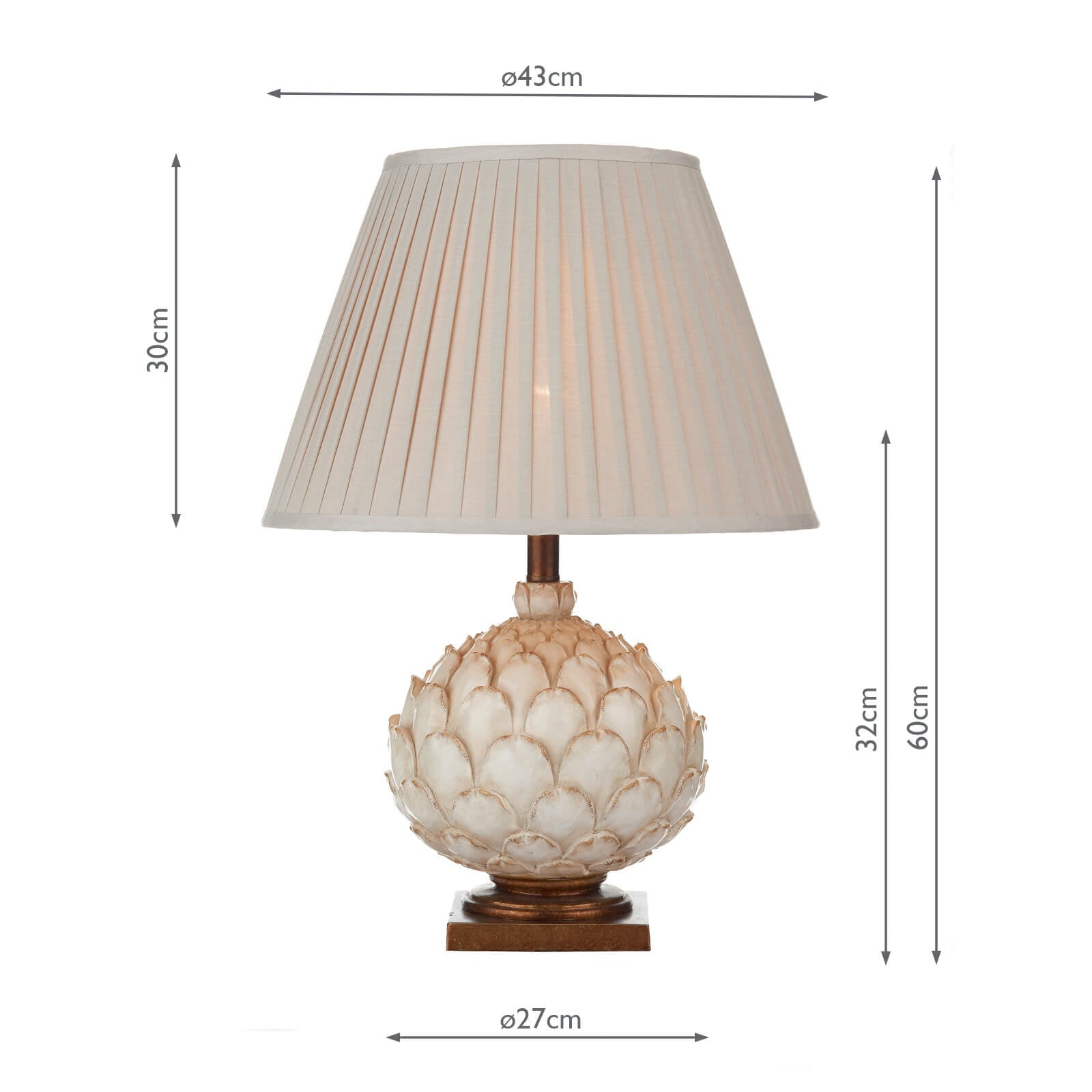 Layer Large Table Lamp Cream With Shade