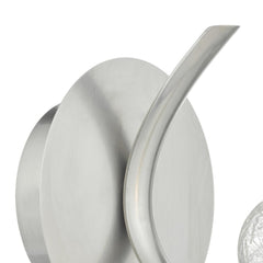 Leighton Wall Light Satin Chrome & Sugar Cane Glass