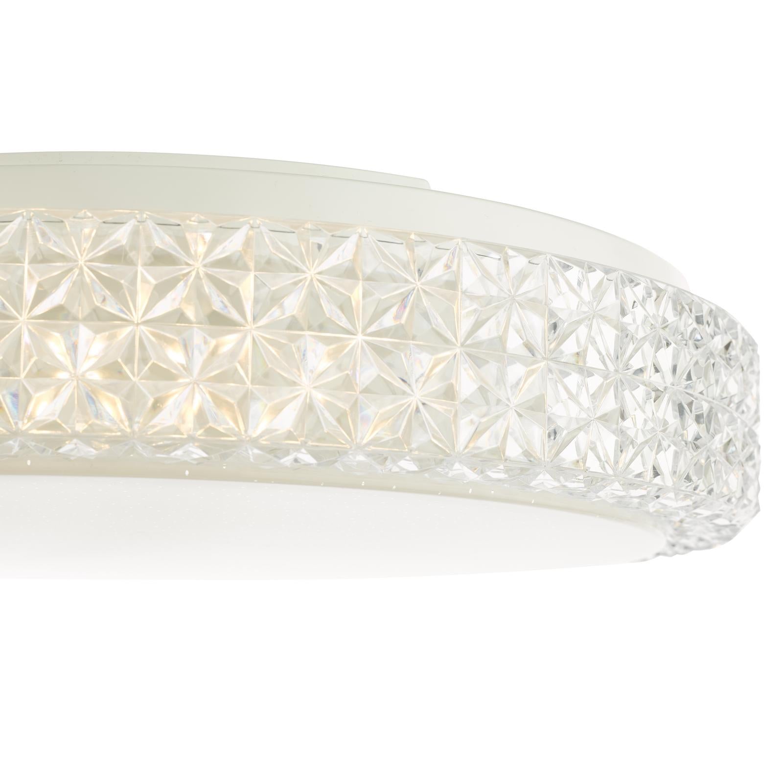 Liana Flush Clear Faceted Plastic LED