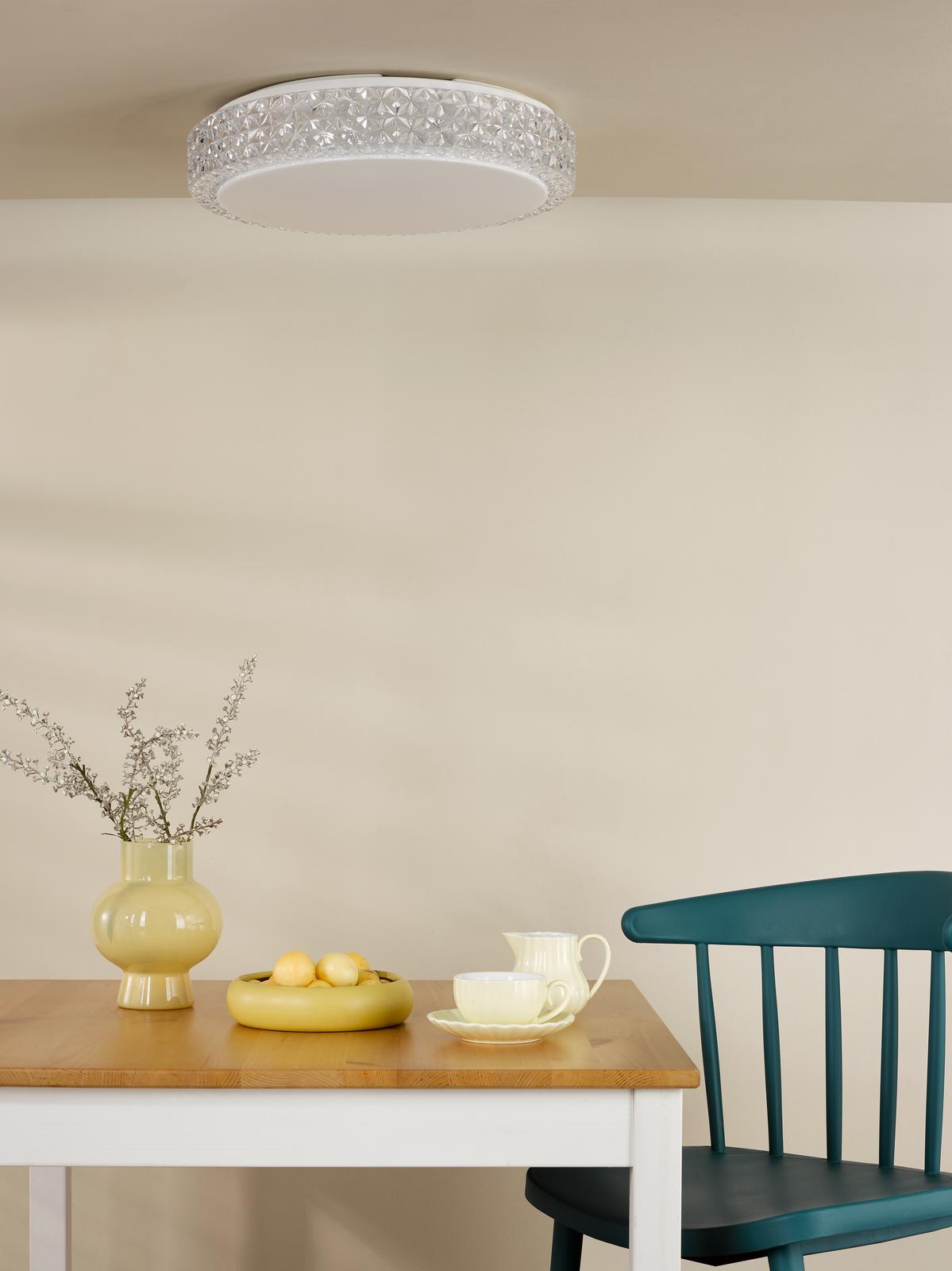 Liana Flush Clear Faceted Plastic LED