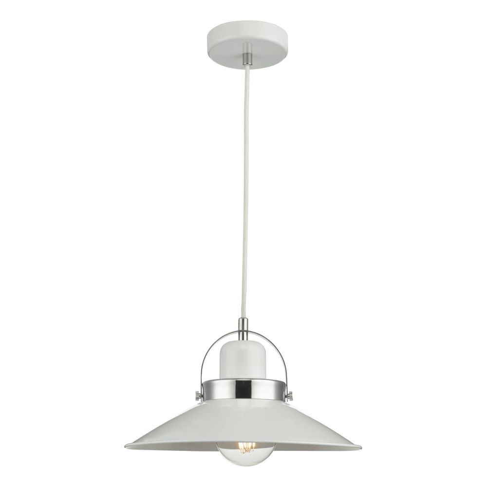 Liden 1 Light Single Pendant Graphite White