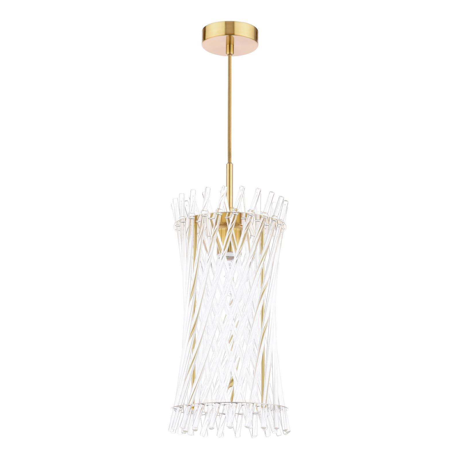 Loire Pendant Natural Brass and Glass