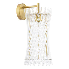 Loire Wall Light Natural Brass and Glass