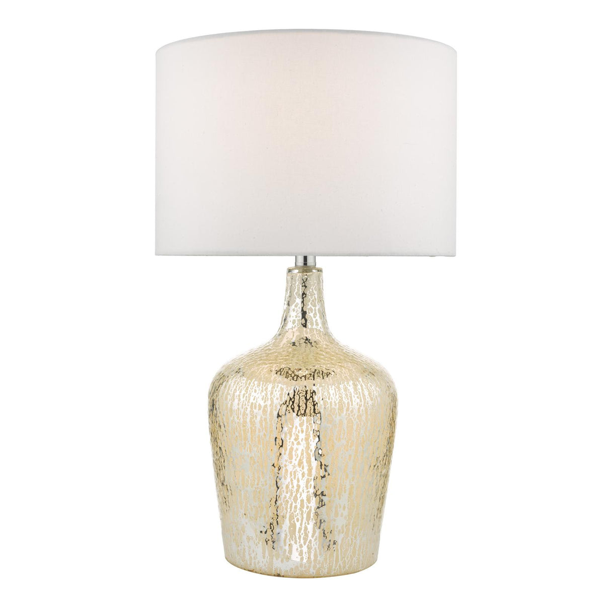 Lolek Dual Light Table Lamp Clear/Silver Glass With Shade