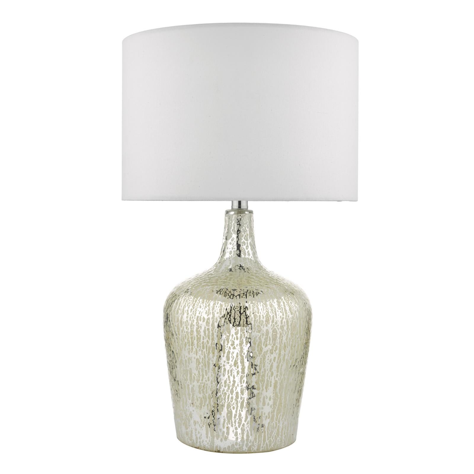 Lolek Dual Light Table Lamp Clear/Silver Glass With Shade