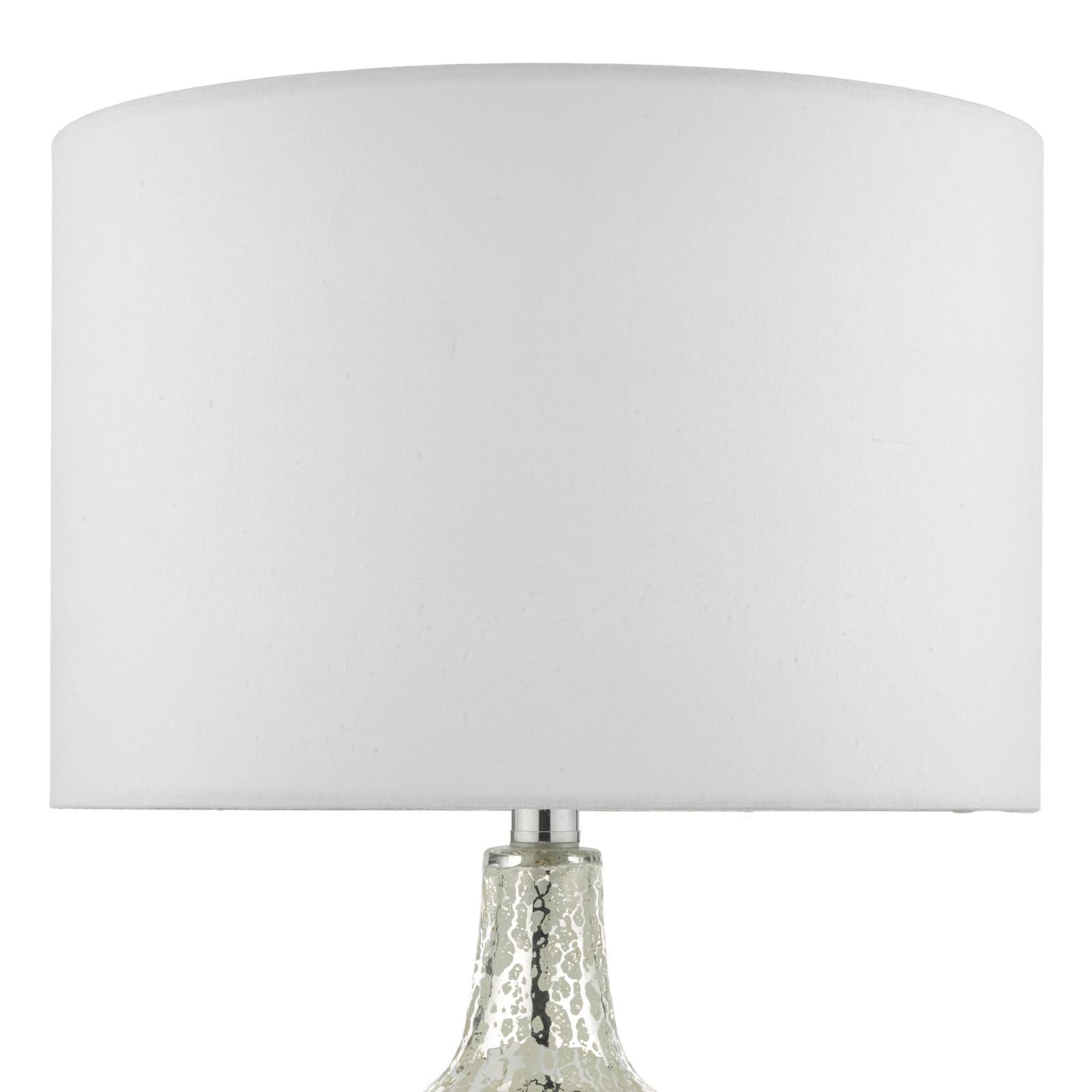 Lolek Dual Light Table Lamp Clear/Silver Glass With Shade