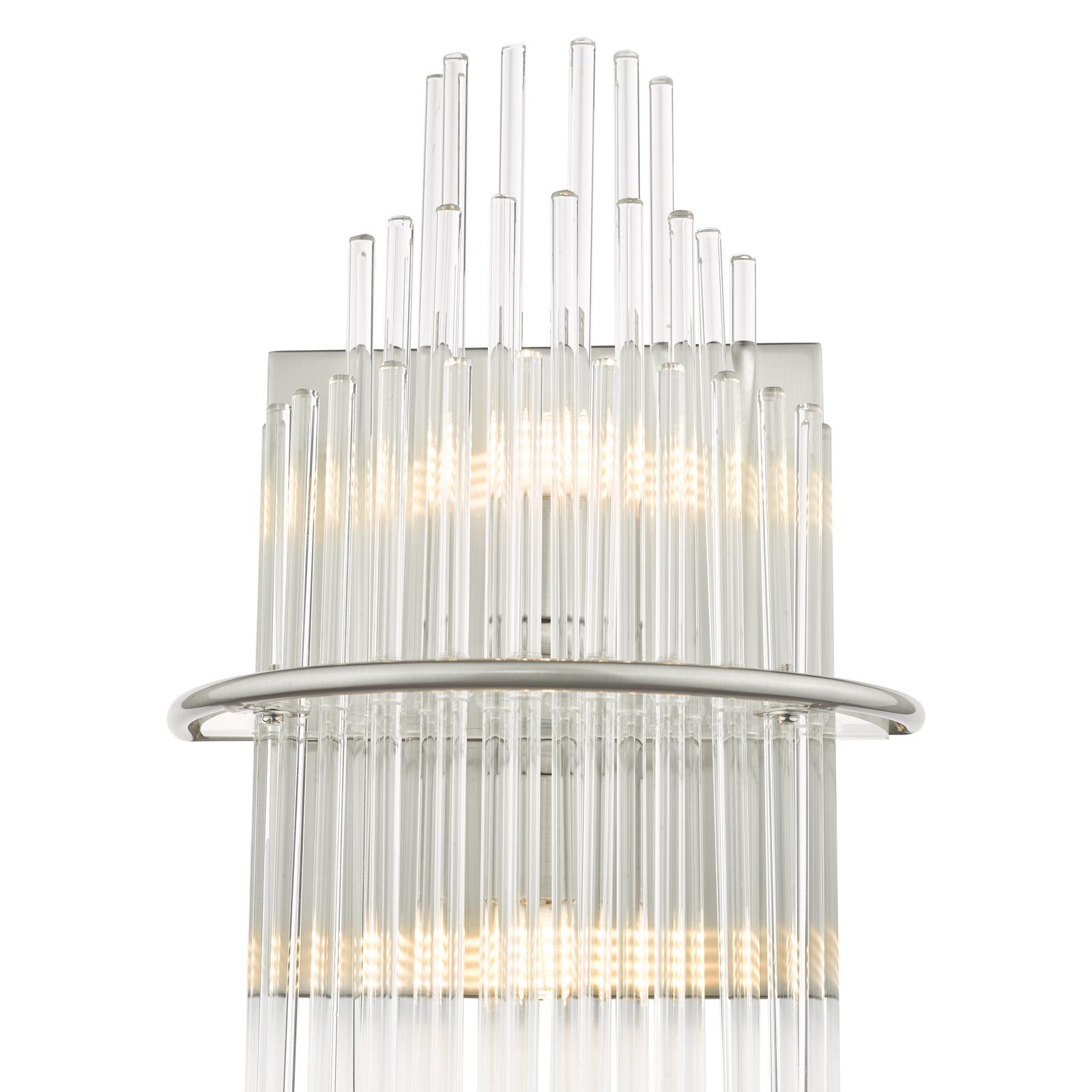 Lukas 2 Light Wall Light Polished Chrome Glass