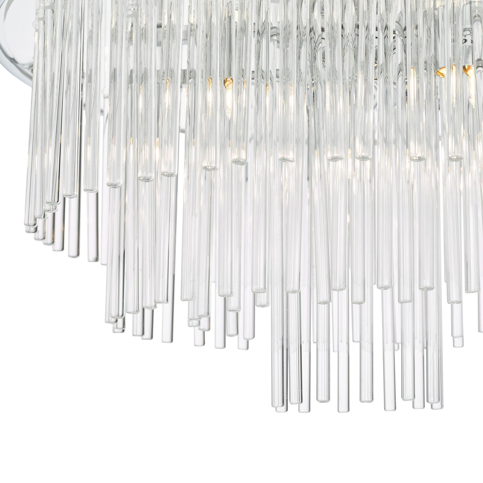 Lukas 13 Light Pendant Polished Chrome Glass