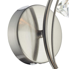 Luther Wall Light Satin Chrome Crystal