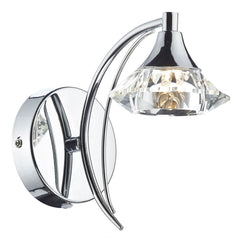 Luther Single Wall Bracket Polished Chrome Crystal Dar Lighting