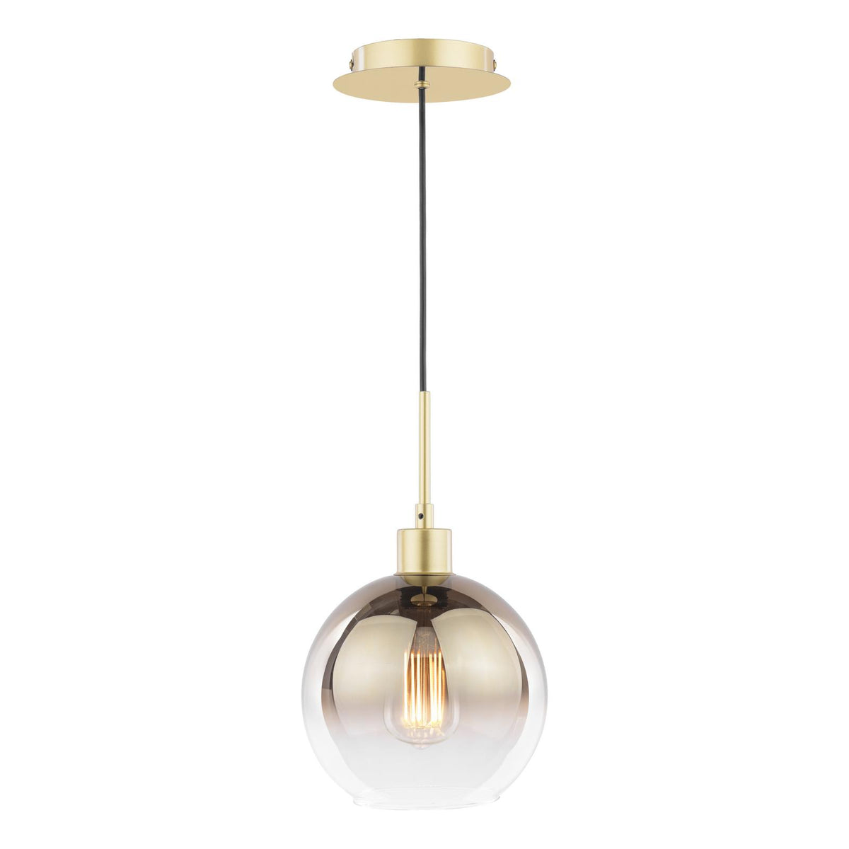 Lycia Pendant Satin Gold and Gold Ombre Glass