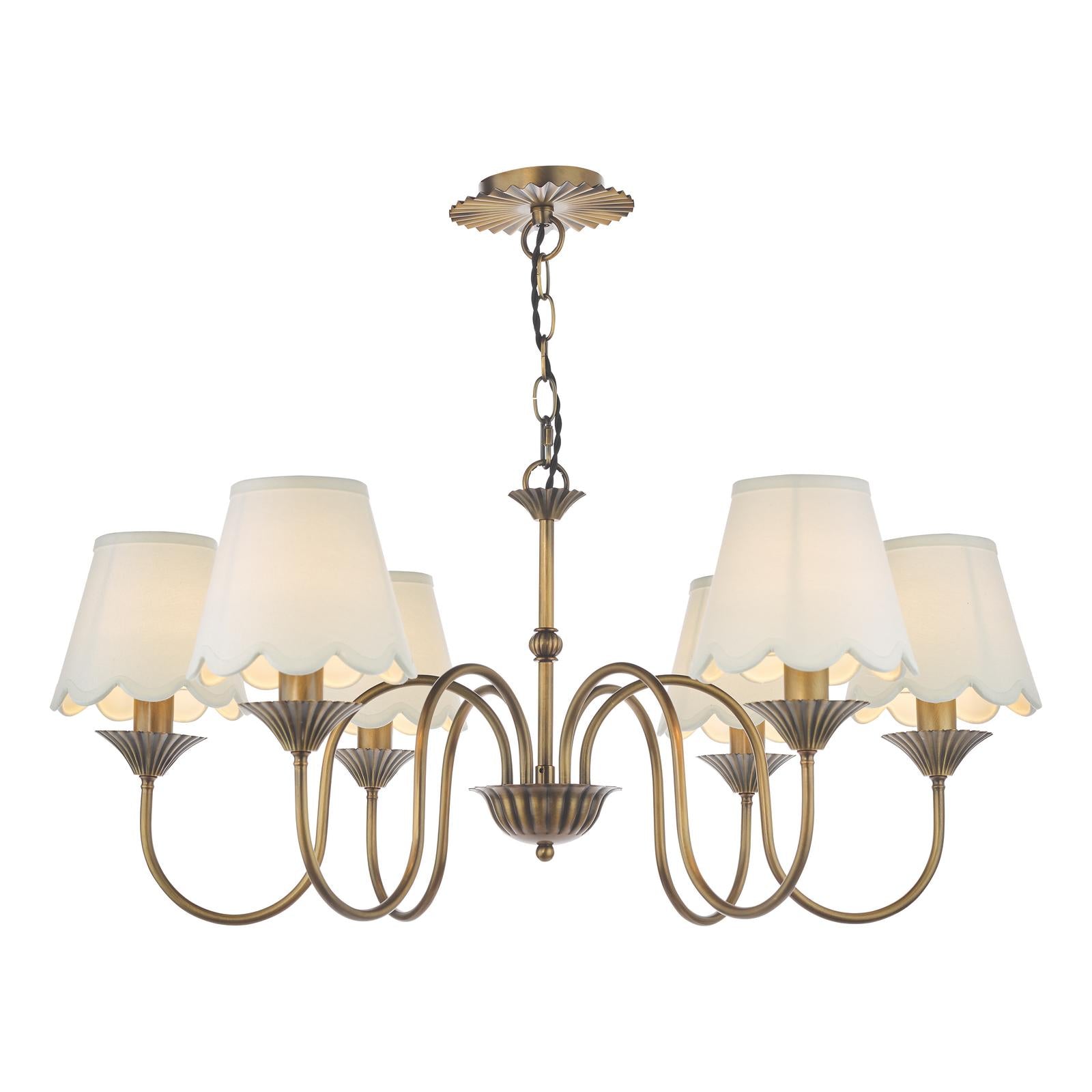 Lydian 6 Light Pendant Antique Bronze Fitting Only