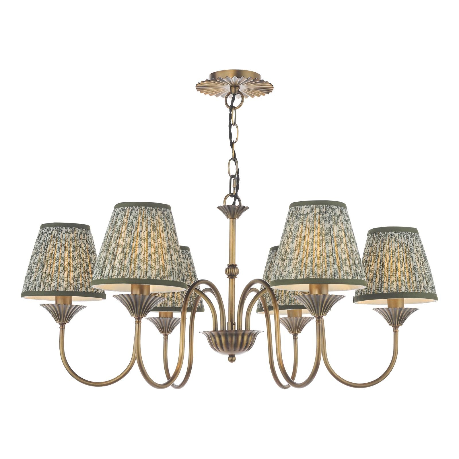 Lydian 6 Light Pendant Antique Bronze Fitting Only