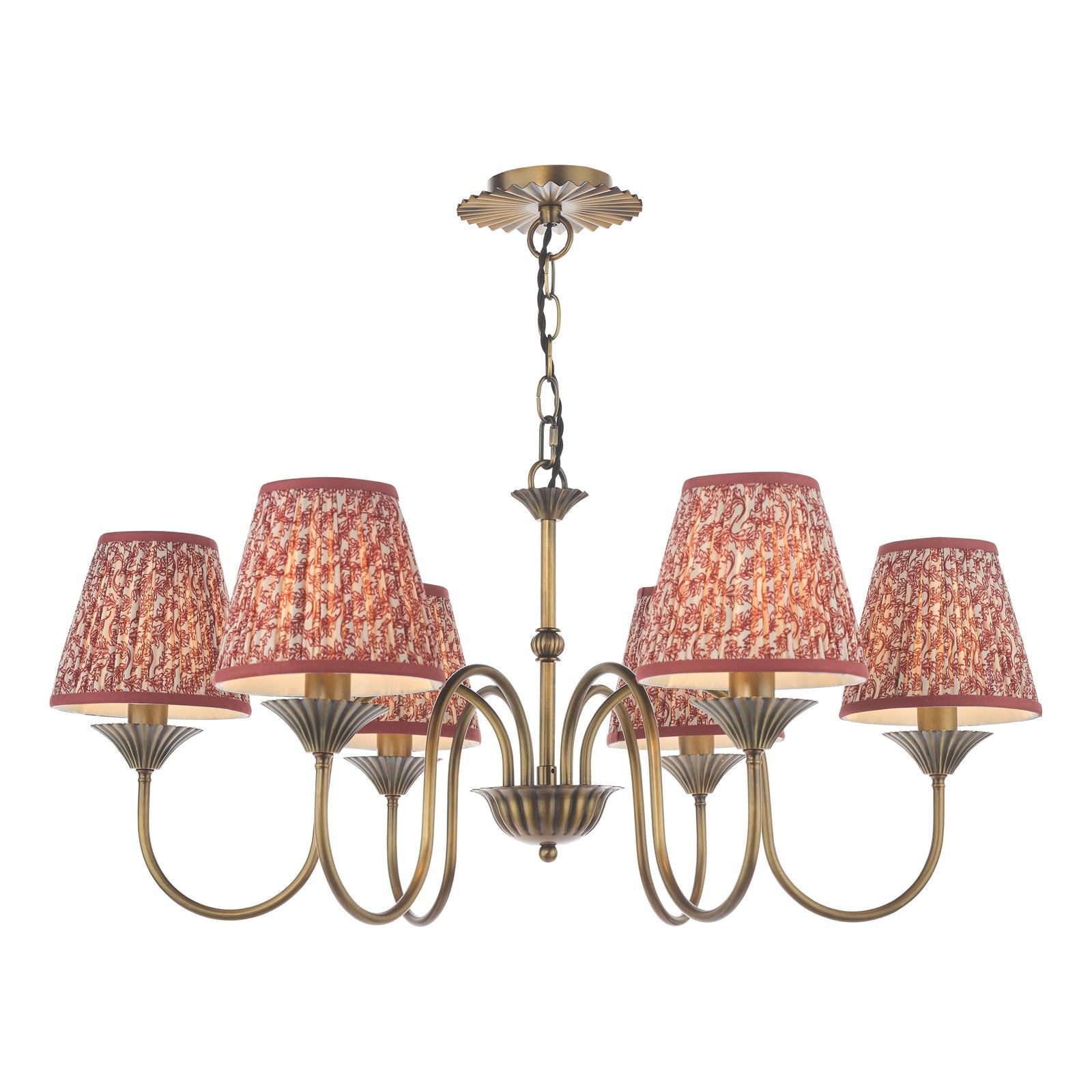 Lydian 6 Light Pendant Antique Bronze Fitting Only