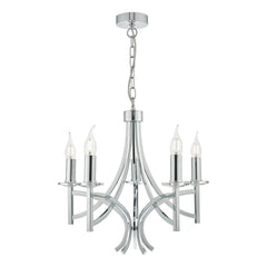 Lyon 5lt Pendant Polished Chrome & Crystal