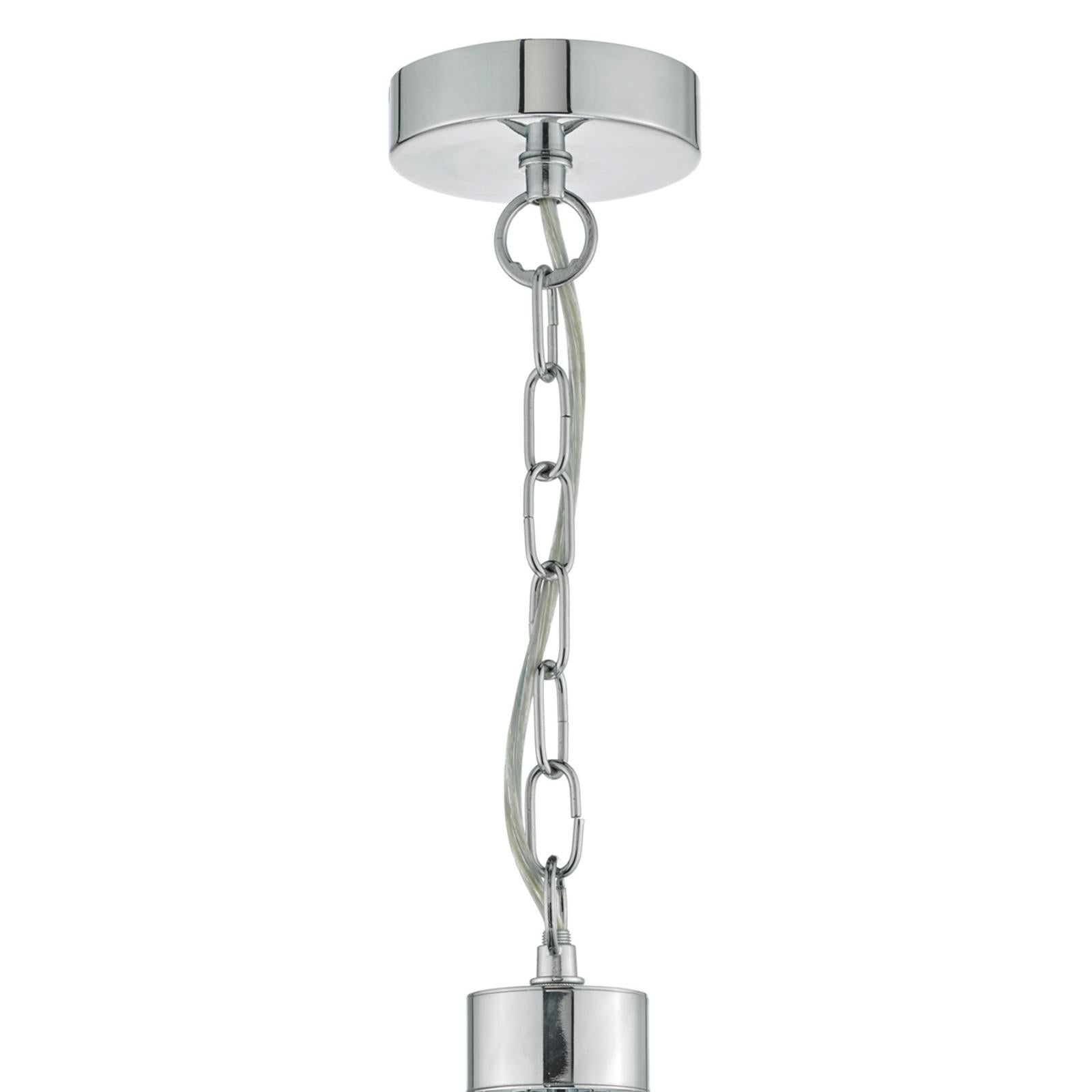 Lyon 5lt Pendant Polished Chrome & Crystal