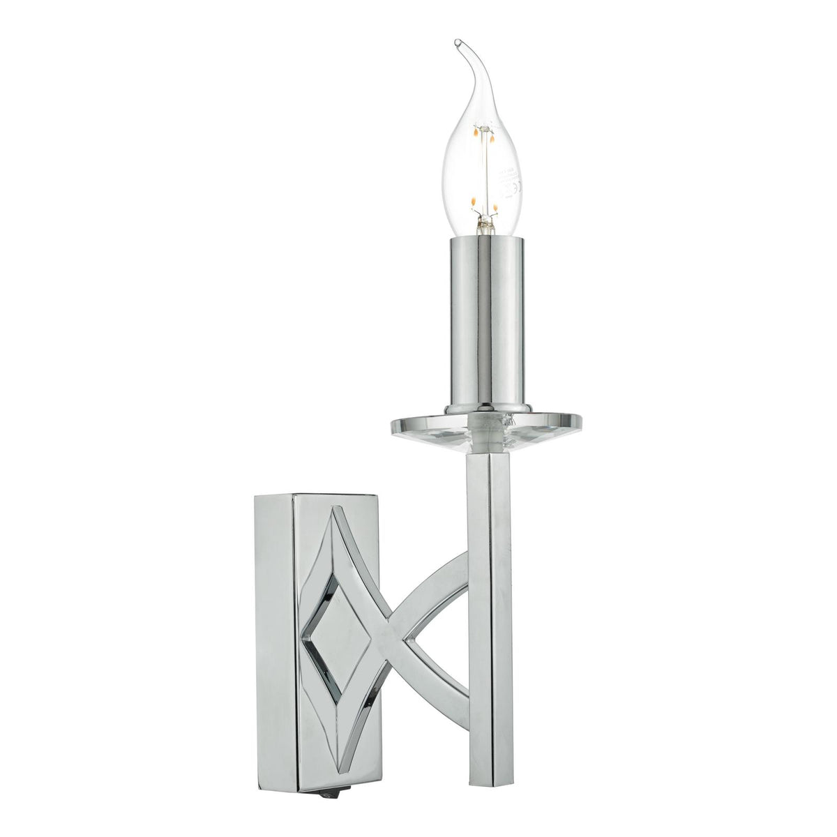 Lyon Wall Light Polished Chrome & Crystal
