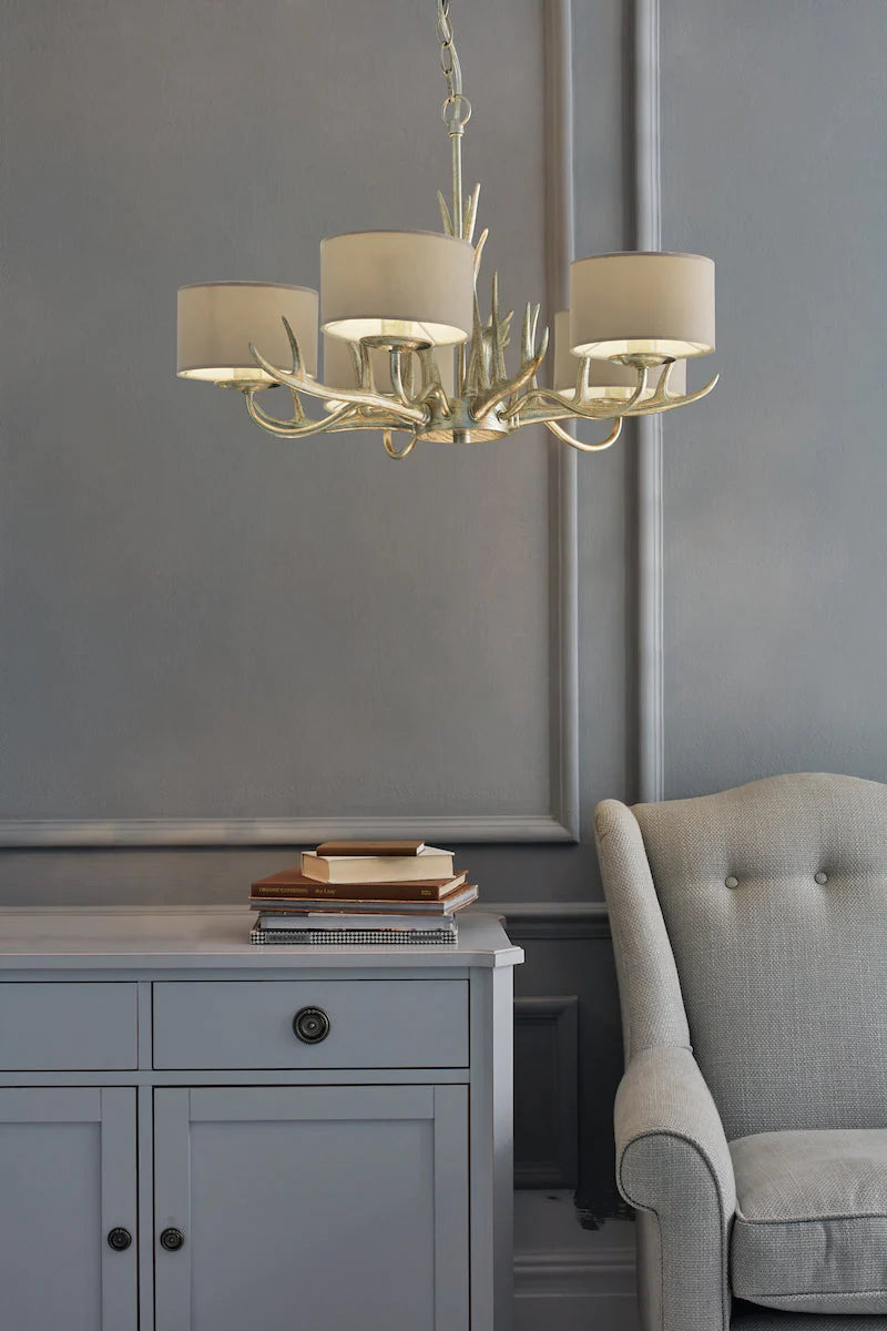 Laura Ashley Mulroy 5 Light Chandelier Champagne