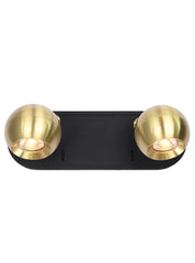 Lens 2lt Spot mattblack and aged brass