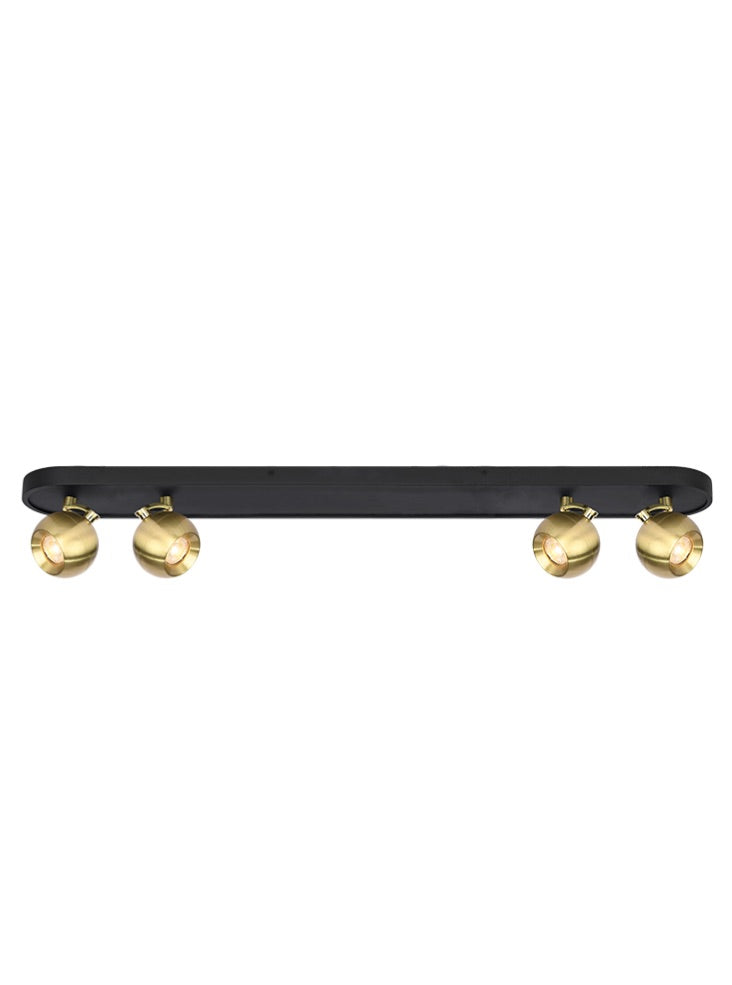 Lens 4lt Spot mattblack and aged brass