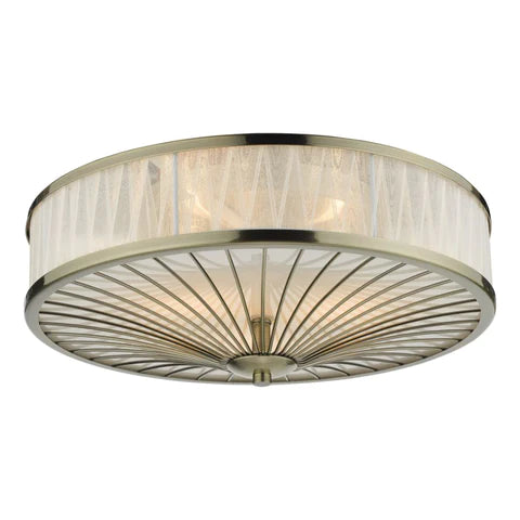 Light Flush Ceiling Light Antique Brass