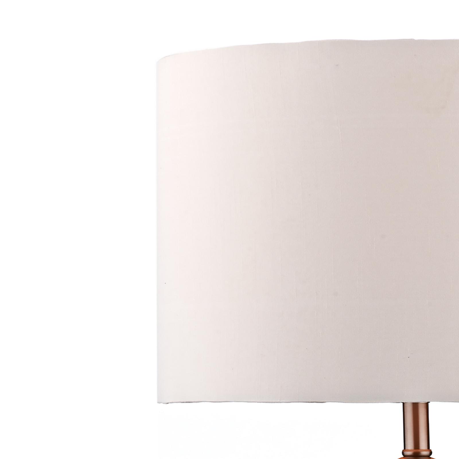 Madrid Table Lamp Satin Chrome With Shade