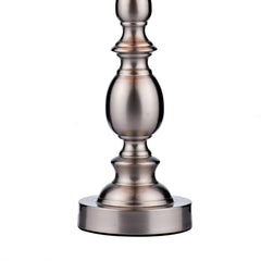 Madrid Table Lamp Satin Chrome With Shade