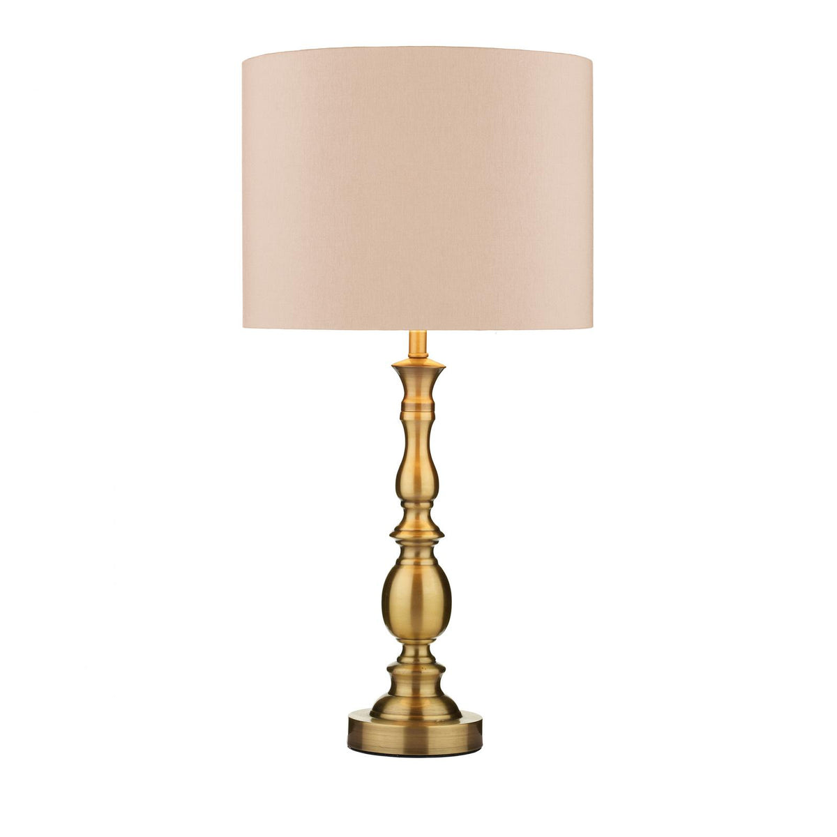 Madrid Table Lamp Antique Brass With Shade