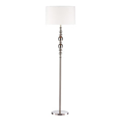 Madrid Floor Lamp Satin Chrome With Shade