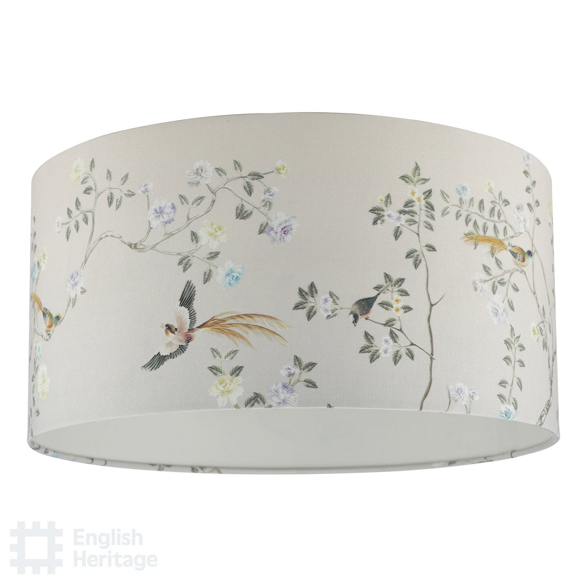 English Heritage Marble Hill Taupe Cotton Drum Shade 26cm
