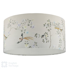 English Heritage Marble Hill Taupe Cotton Drum Shade 26cm