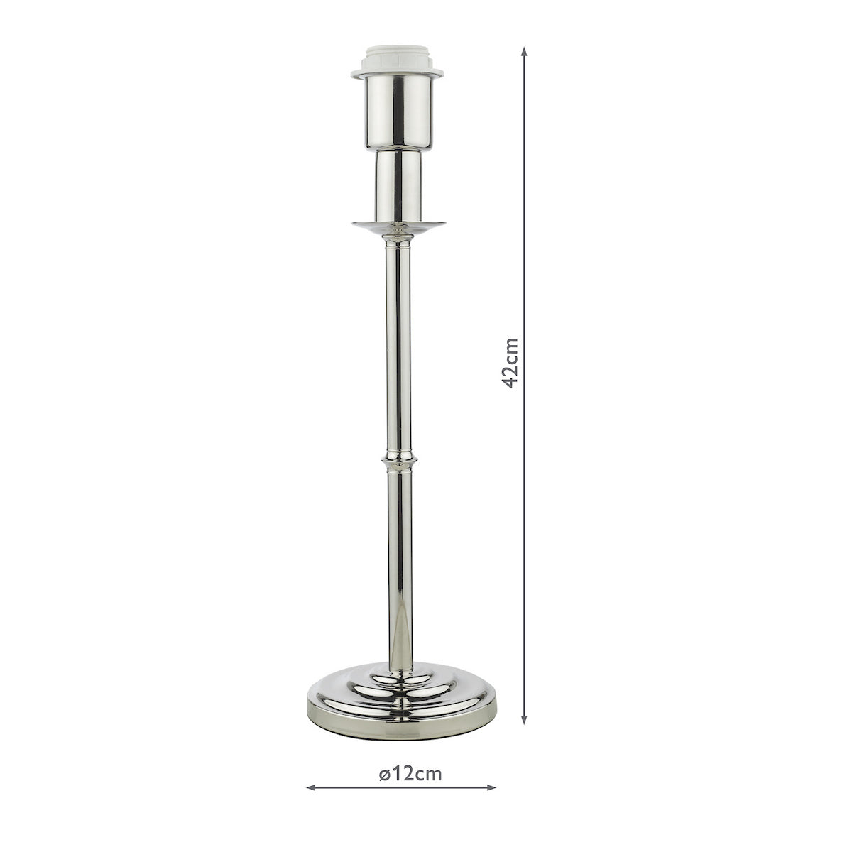 English Heritage Marble Hill Table Lamp Polished Nickel