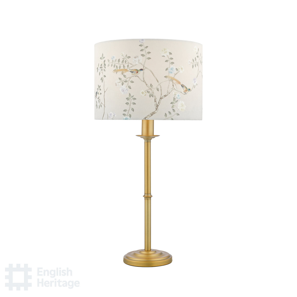 English Heritage Marble Hill Taupe Cotton Drum Shade 26cm