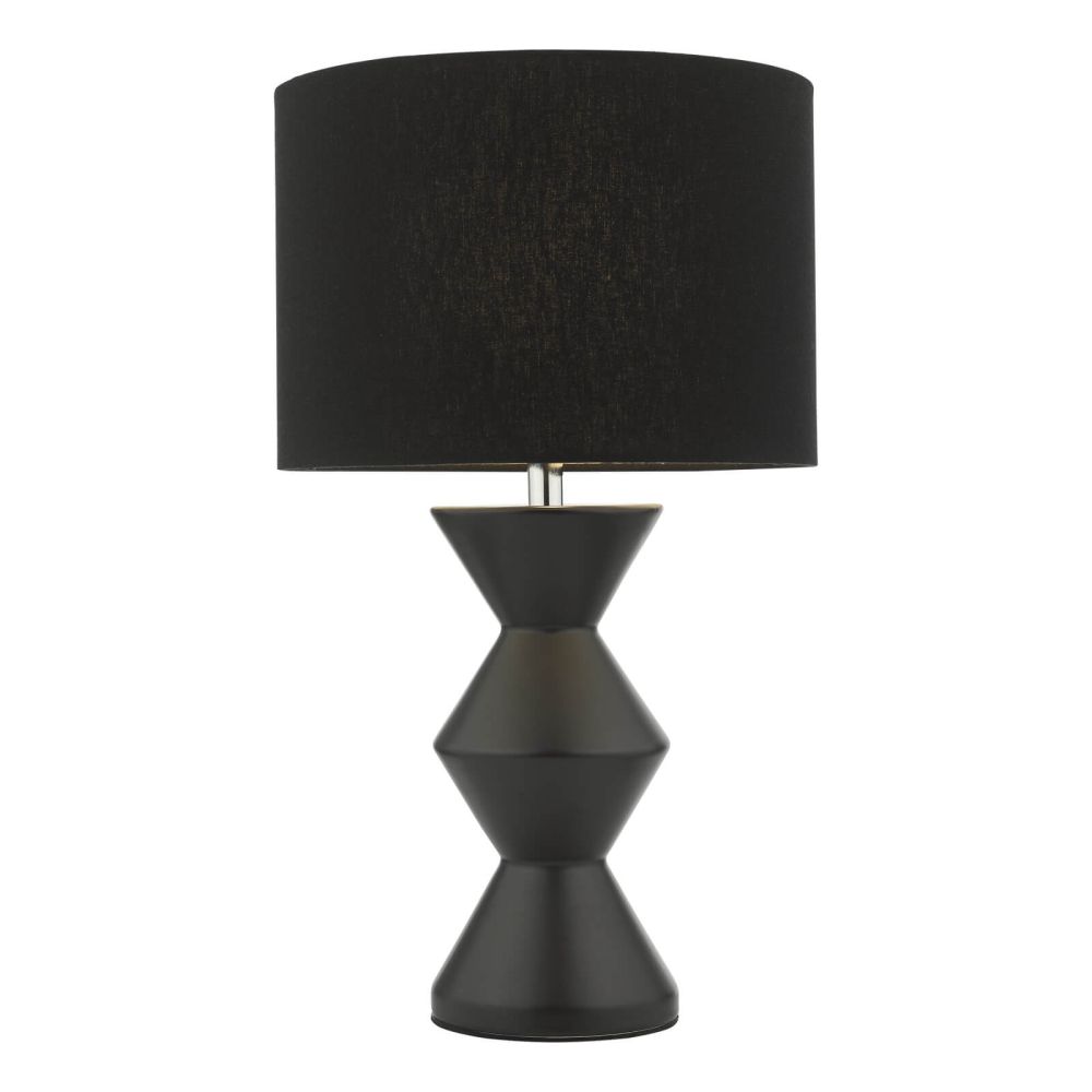 Max Table Lamp Black Ceramic With Shade dar lighting