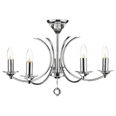 Medusa 5 Light Dual Mount Pendant K9 Crystal Polished Chrome