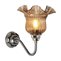 Mia Uplight Pewter With Tobacco Glass