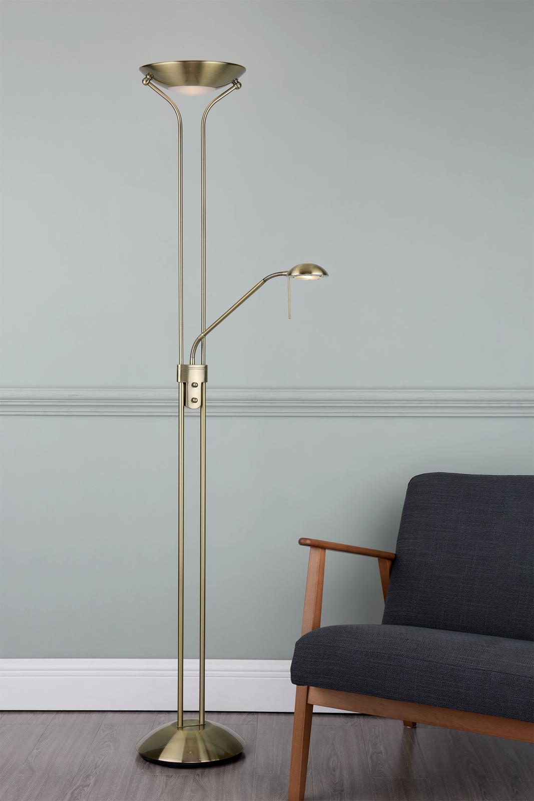 Montana Mother & Child Floor Lamp Antique Brass