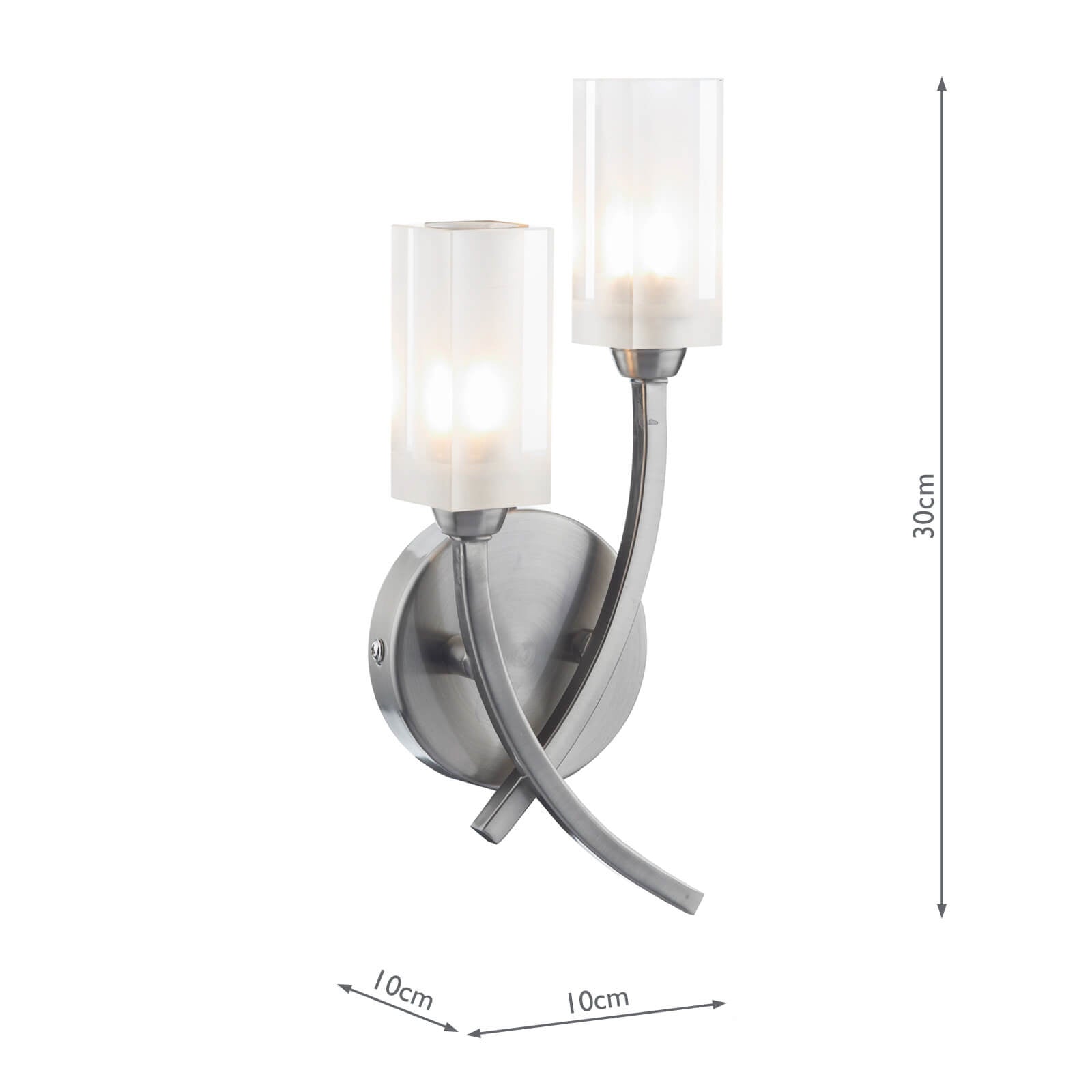 Morgan Double Wall Bracket Satin Chrome